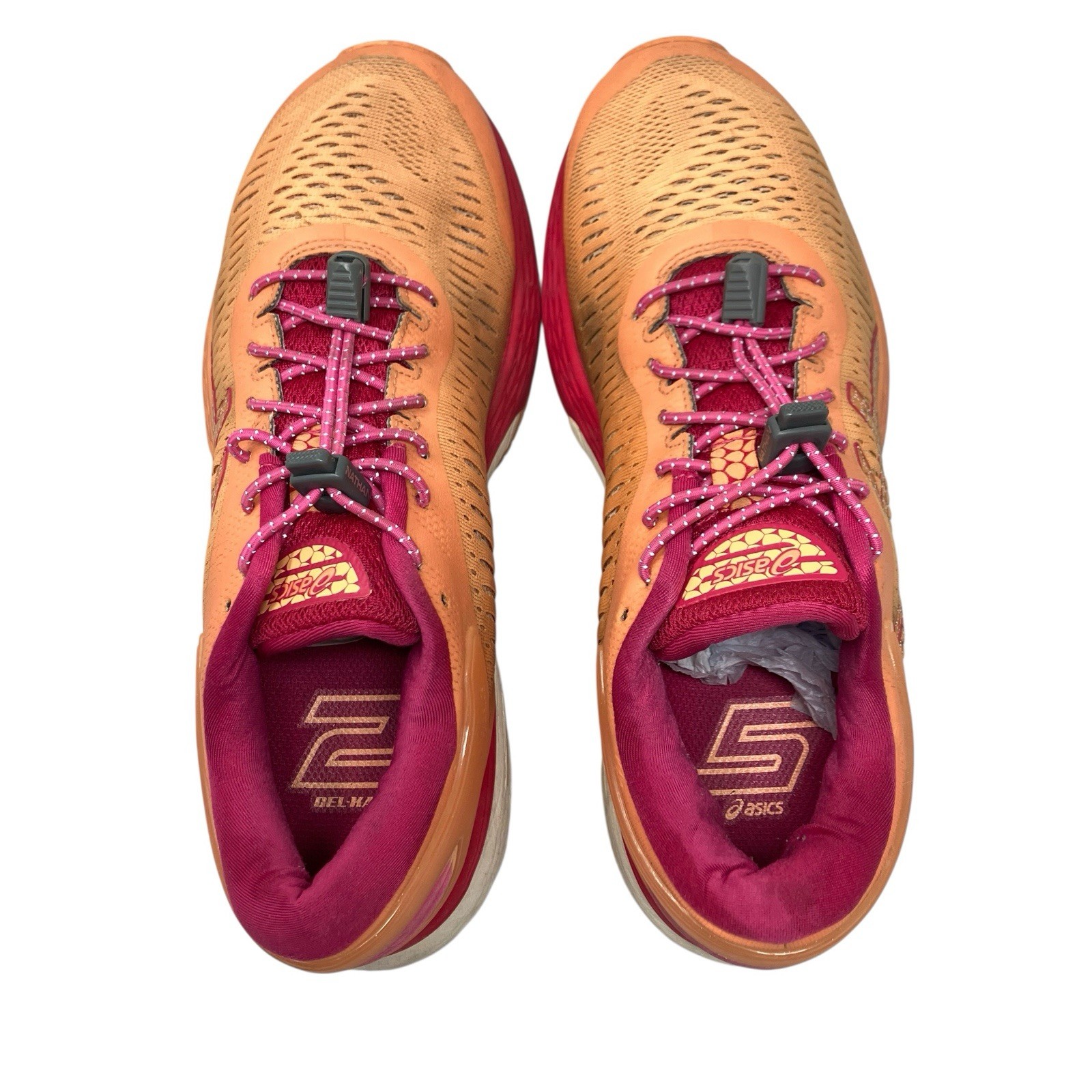 Asics Sneakers Womens 8.5 Orange Gel-Kayano 25 Running Workout Athletic 1012A026