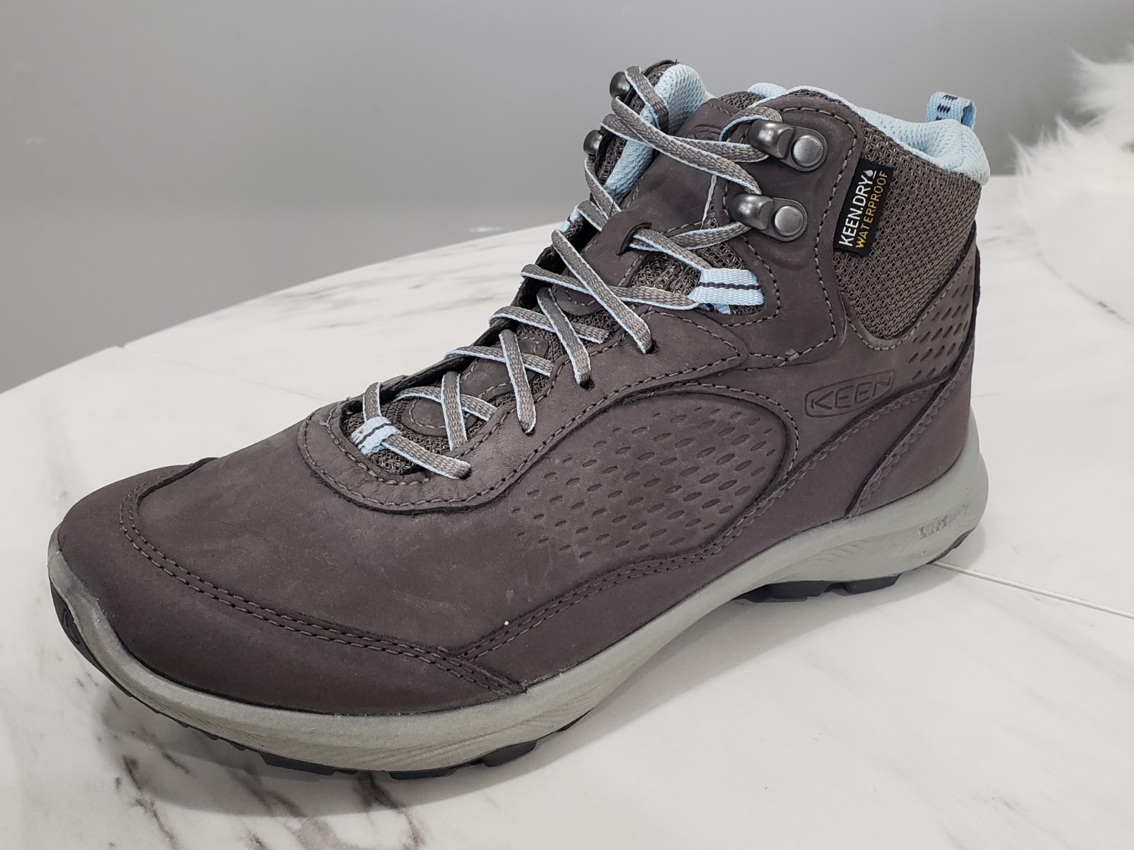 NEW WOMENS 5.5 KEEN Terradora Explorer Mid Waterproof Hiking Boots GRAY BLUE