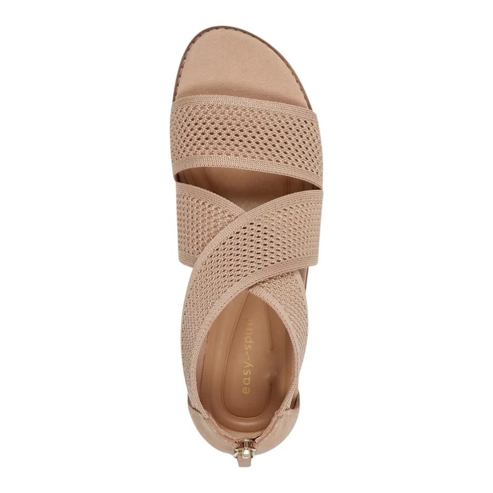 Easy Spirit Wander Round Toe Strappy Casual Sandal Beige Light Natural Women 6 M