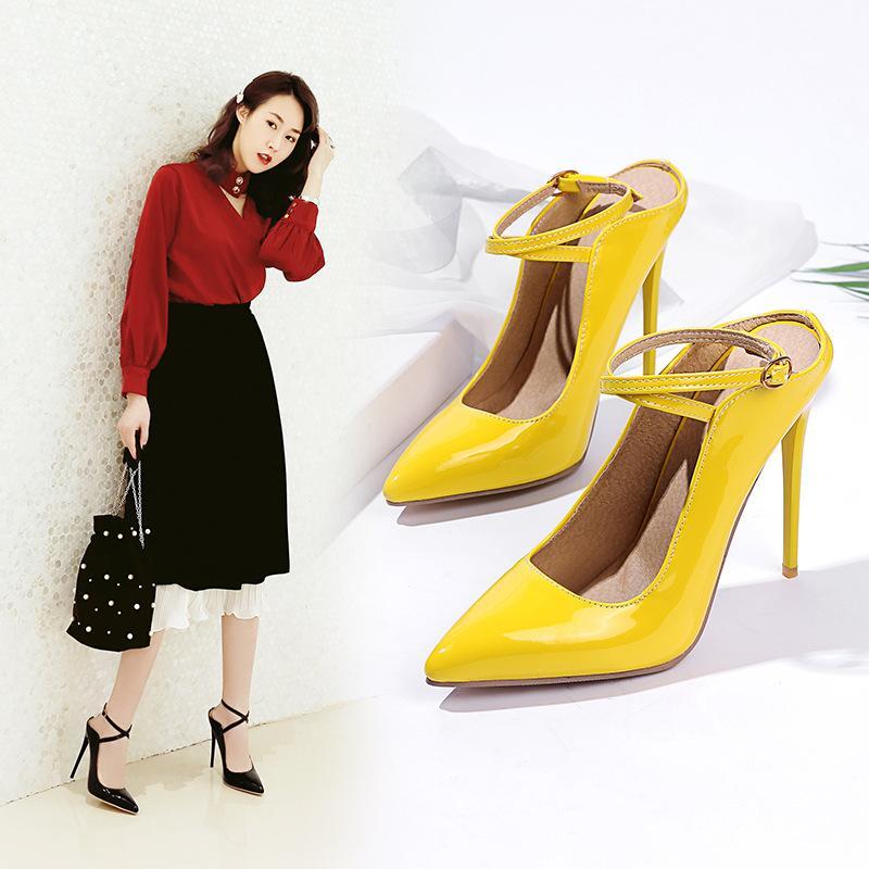 Womens Pointy Toe High Stiletto Heel Sandal Slingbacks Ankle Buckle Party Shoes