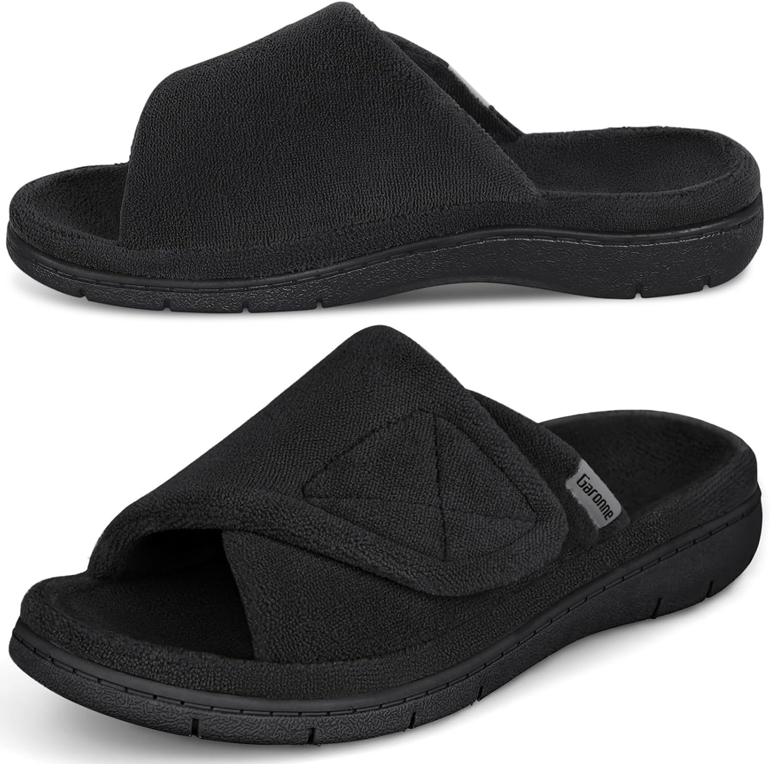 Women’S Adjustable Wrap Open-Toe Slippers with Arch Support, Summer Anti-Slip Ho