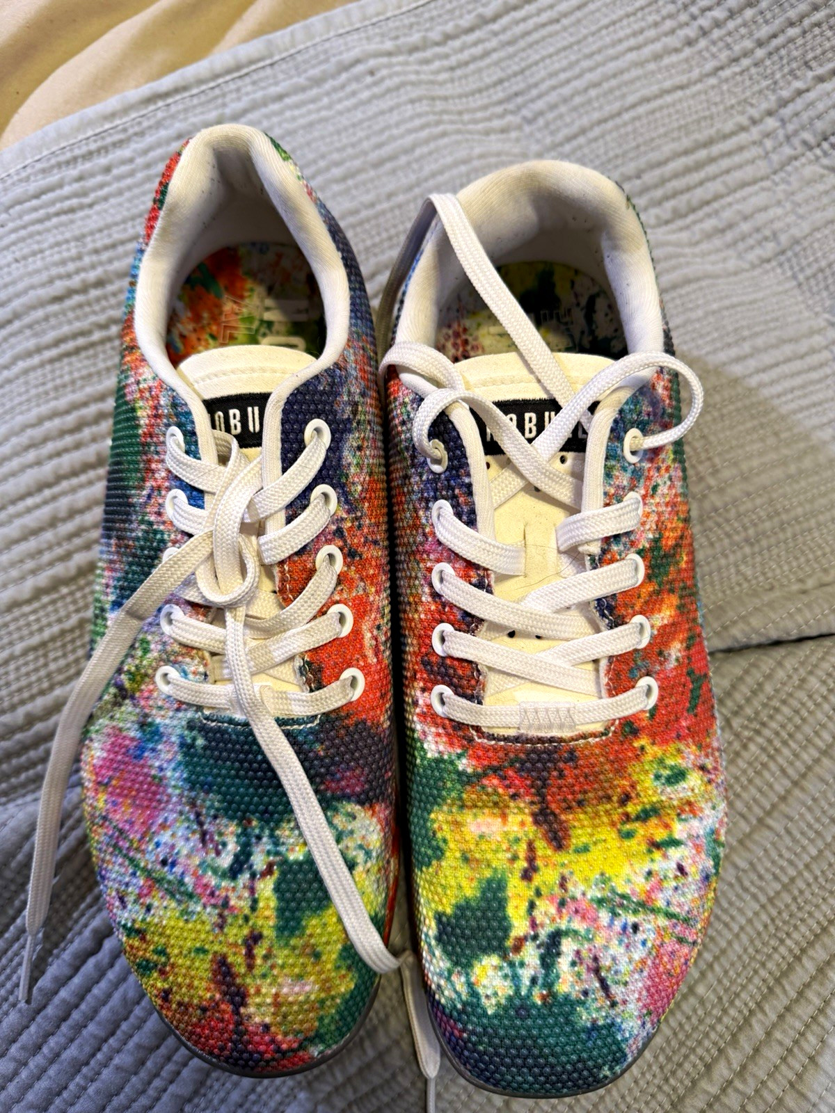 NOBULL Men’s Multicolor/Rainbow Lace-Up Low Top CrossFit Shoes