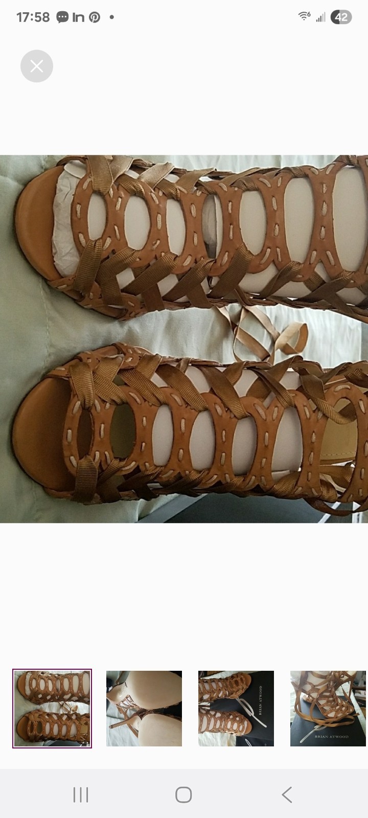 NIB HH sandals with woven straps