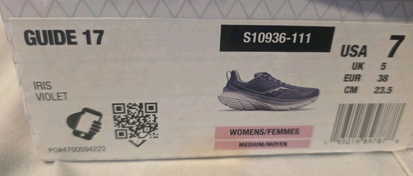 Saucony Guide 17 Running Shoes Iris Violet S10936-111 Women Size 7 NWB