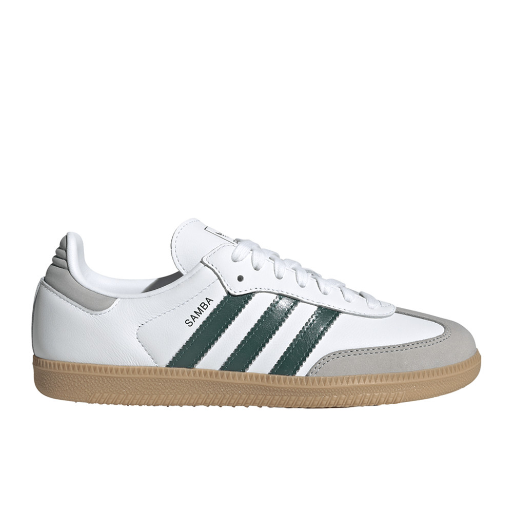 adidas Samba Og Lace Up Womens Green, White Sneakers Casual Shoes JI2724