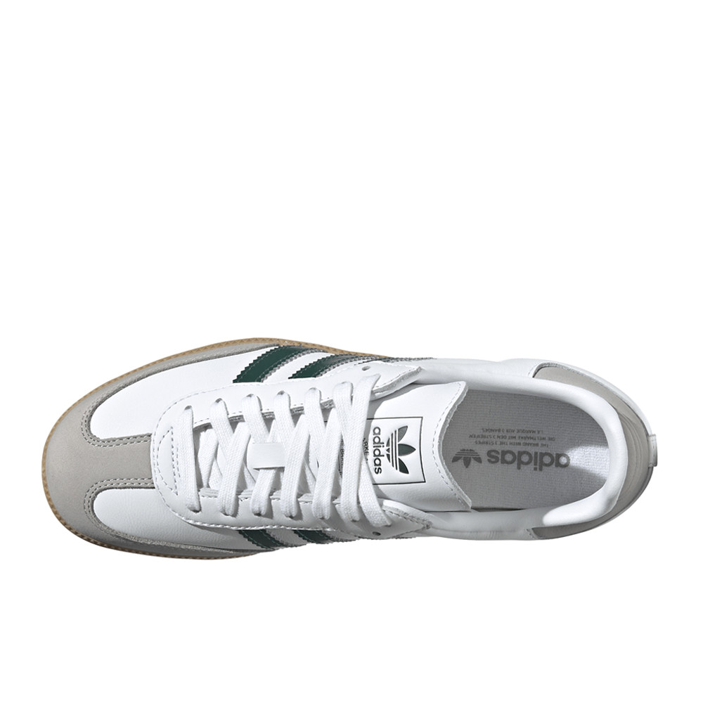 adidas Samba Og Lace Up Womens Green, White Sneakers Casual Shoes JI2724