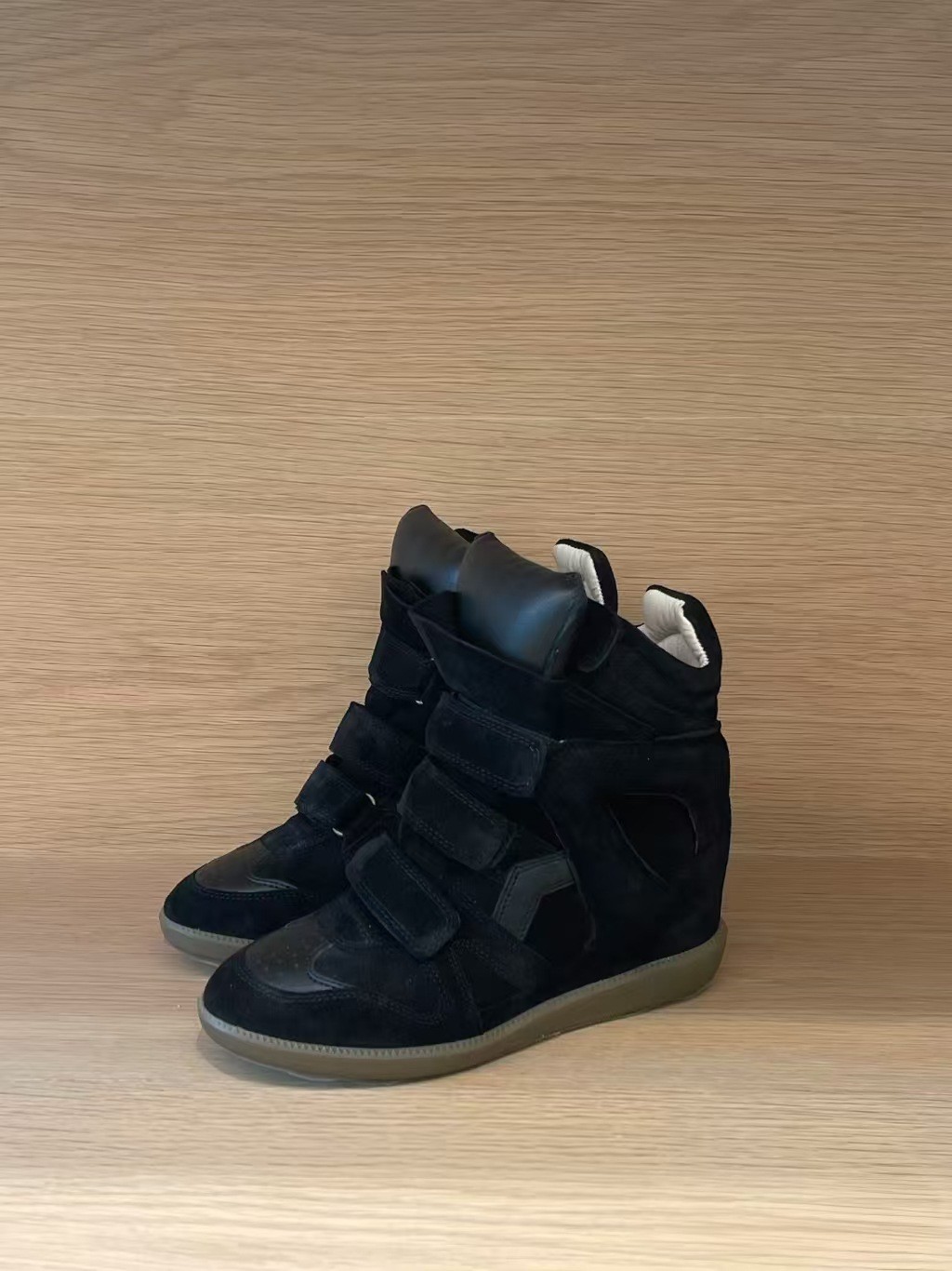Isabel Marant Women’s Wedge Sole Platform Sneakers Casual Comfortable Black