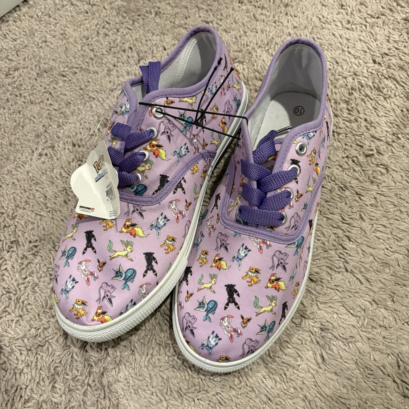 Rare Eevee Evolutions Low Top Lace Up Sneakers New with Tags Women’s Size 10
