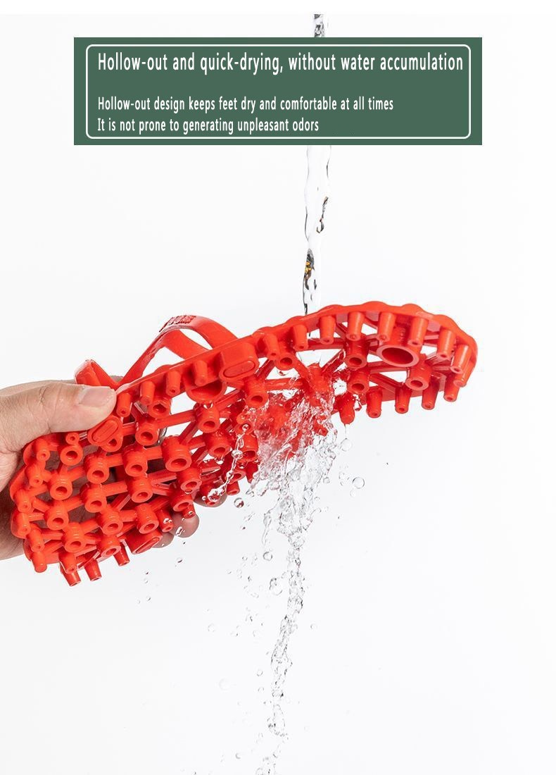 Women’s Bathroom Slippers Quick Dry Non-Slip Soft Massage Mesh Summer Sandals