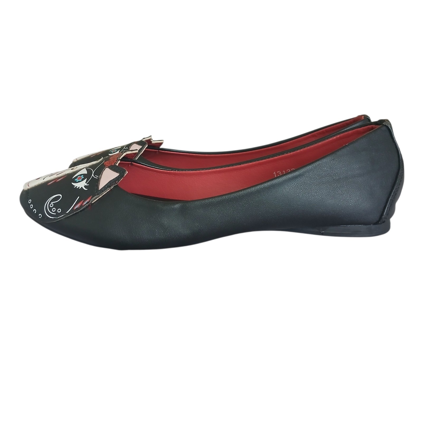 NWOB T.U.K Kitty Cat Ballet Flats Women’s 7 Black Goth Punk Grunge Whimsigoth