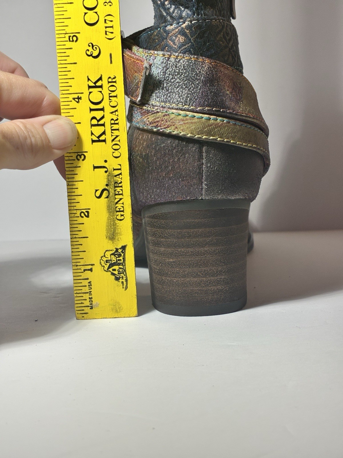 L’Artiste Shazzam Ankle Boots Womens Sz 40 US 9 Multi-Colored Spring Step Zip