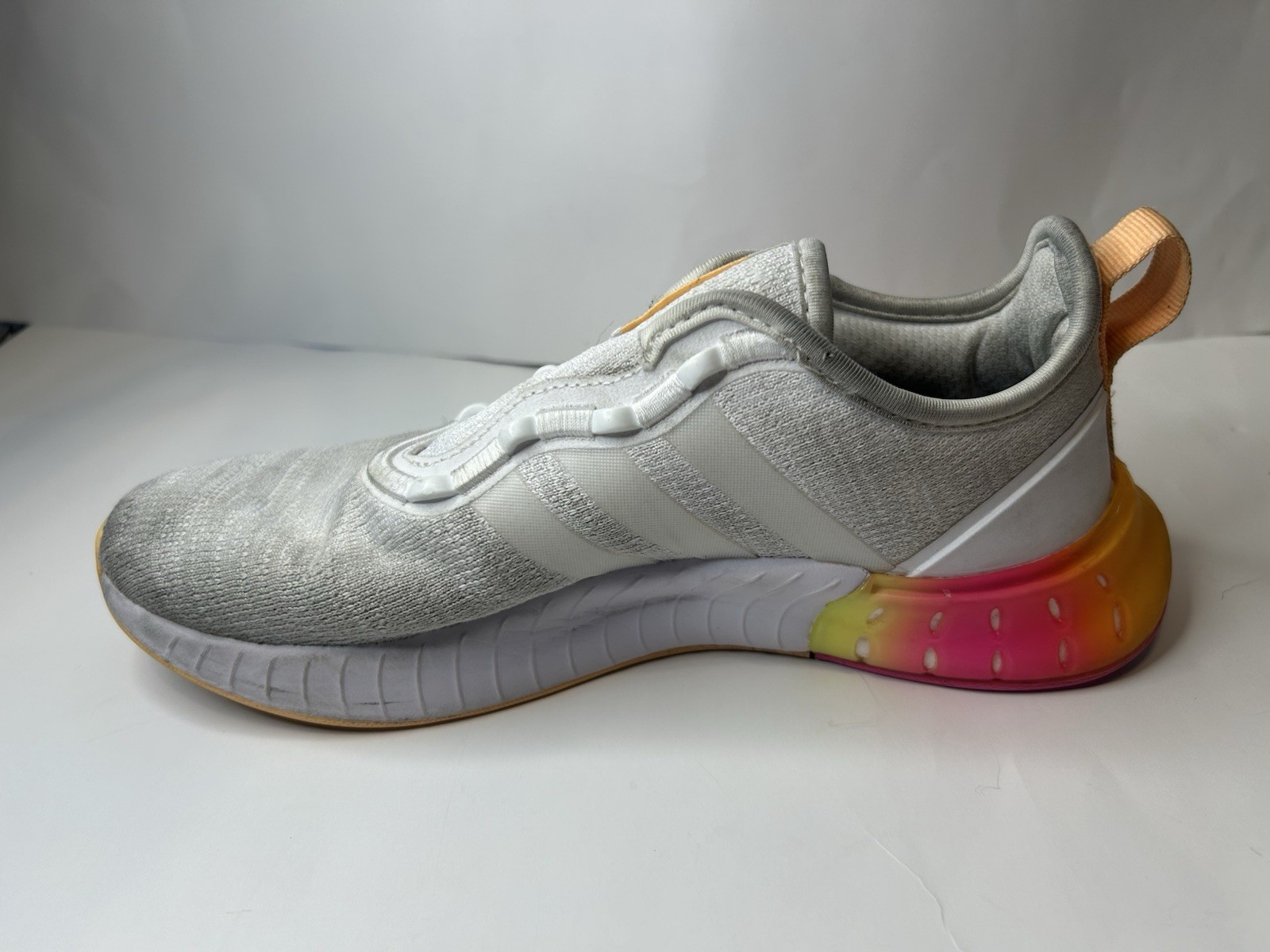 Adidas Kaptir Super Slip On Shoes Women’s US 7 Gray White Pink Orange FZ2790
