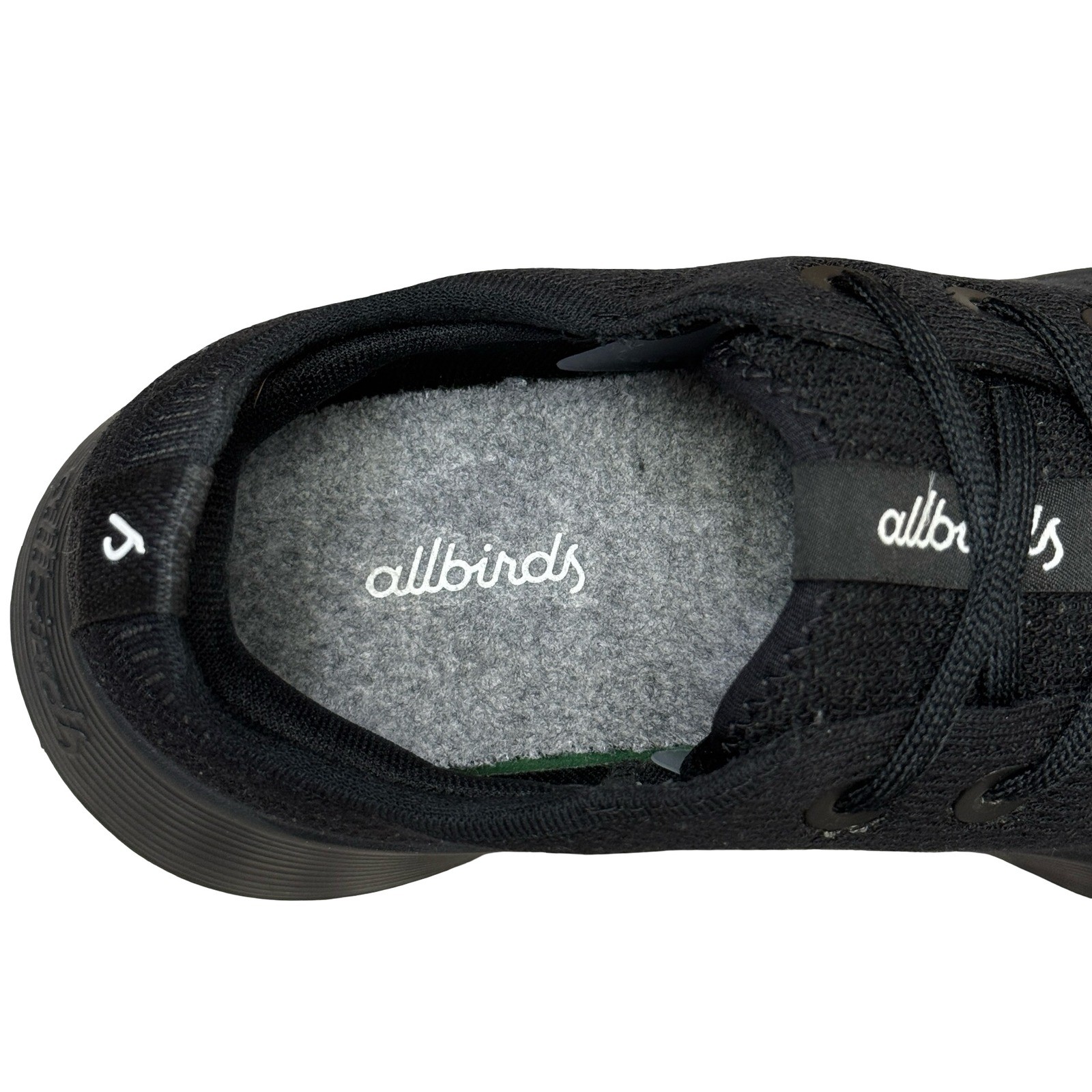 Allbirds Tree Runner Go Black Eco-Friendly Knit Lace Up Sneakers Womens 10