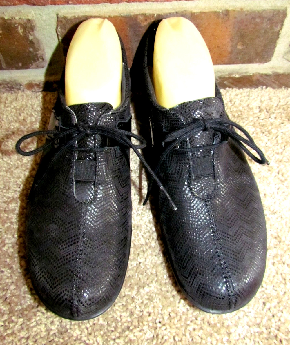 Wolky Leather Black Laceup Tie Women’s Shoe Sz 40 N (US 9.5-10) Occupational NEW
