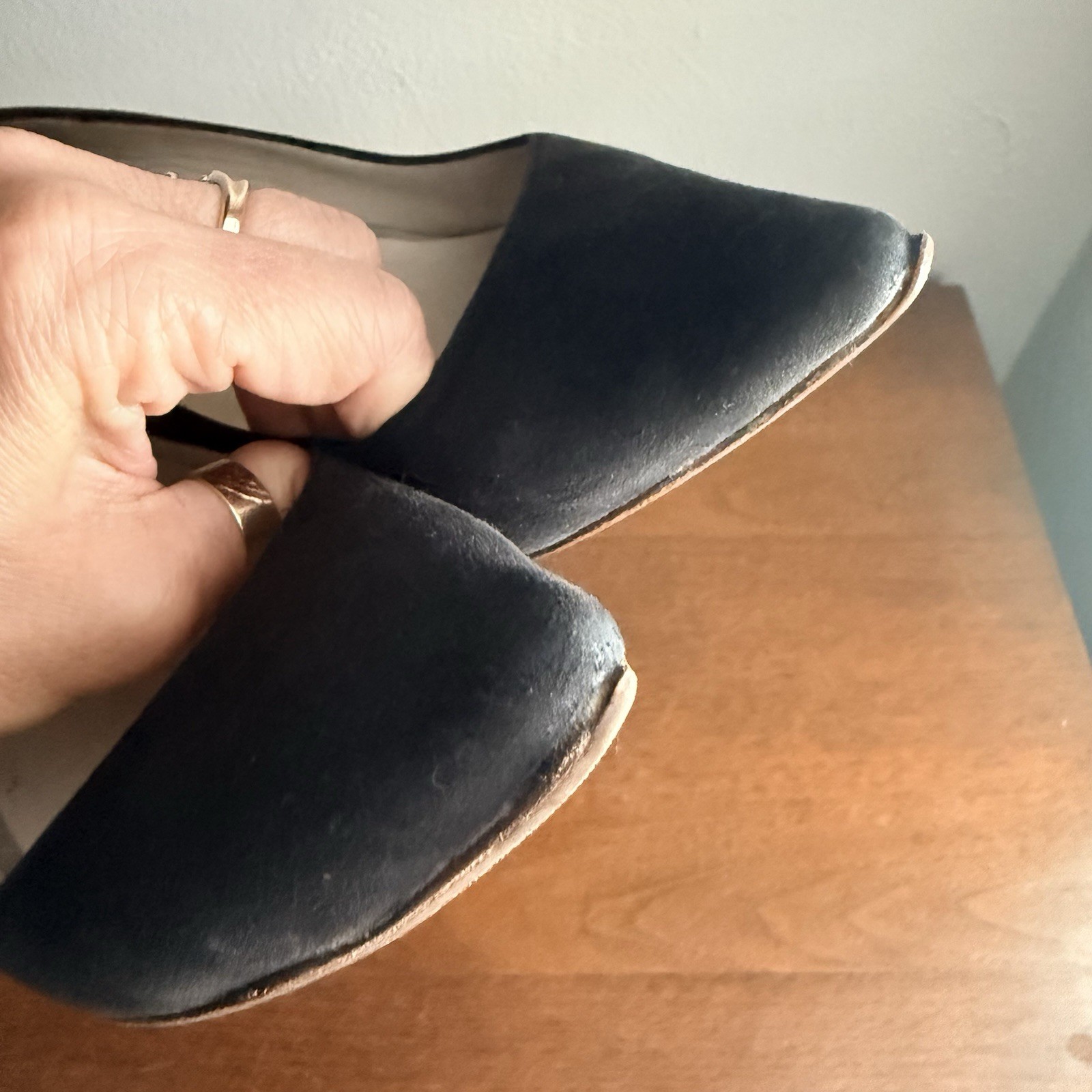 Sophia Webster Coco Flamingo Suede Pumps Sz 7 Black Copper SEE PHOTOS