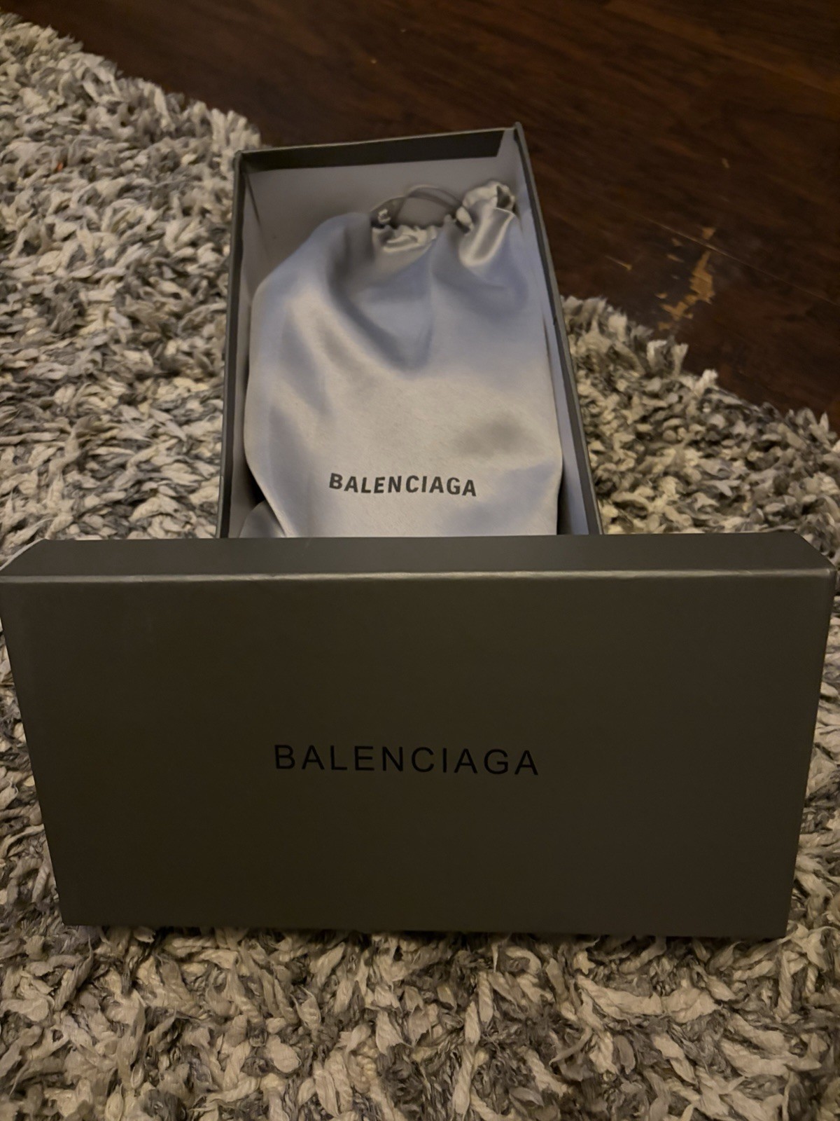 Balenciaga Black Logo Faux Fur Slip-On Slide Sandals EU 44 US 11