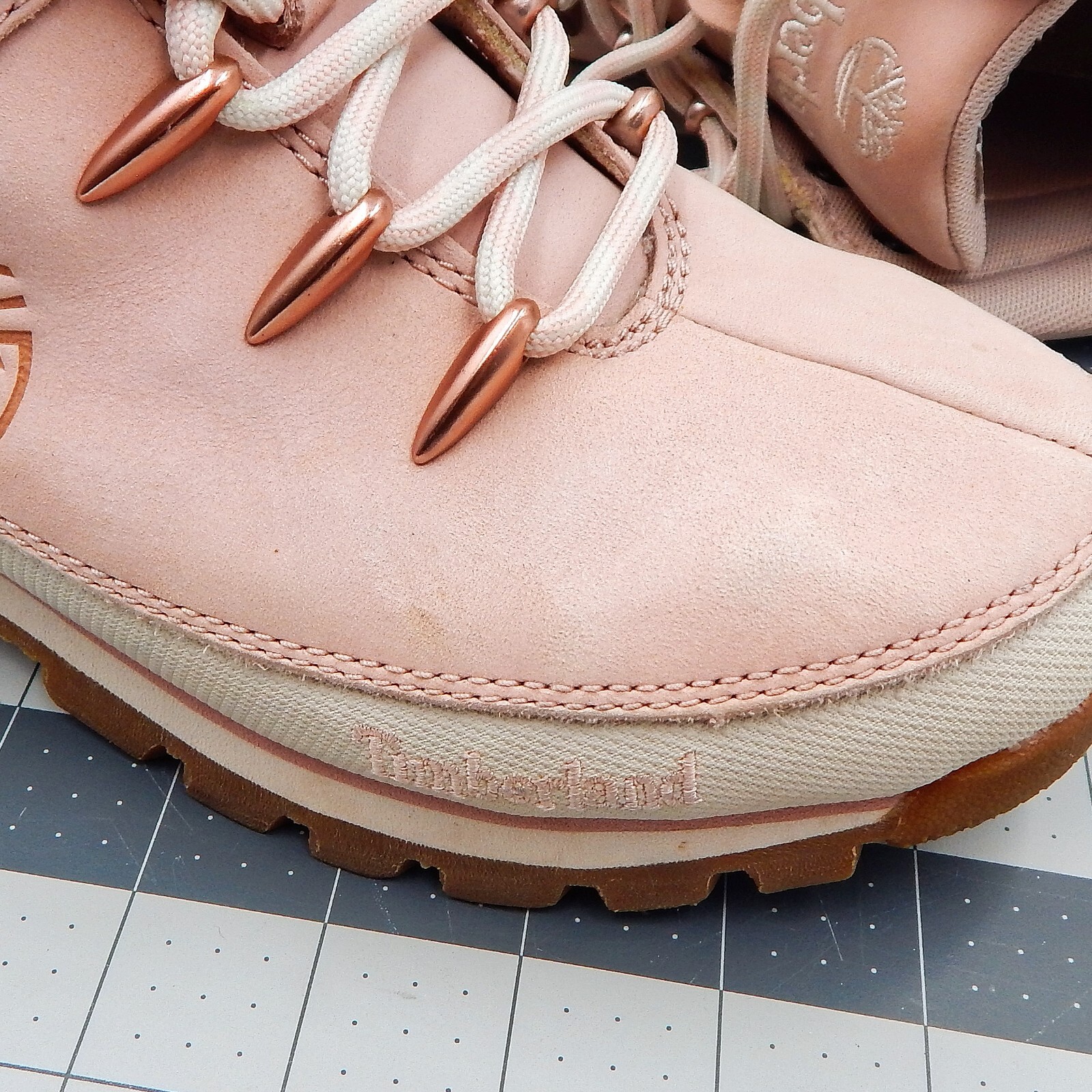 Timberland Women’s Euro Sprint Light Pink Sz 5.5 Girls Nubuck Ankle Hiker Boots