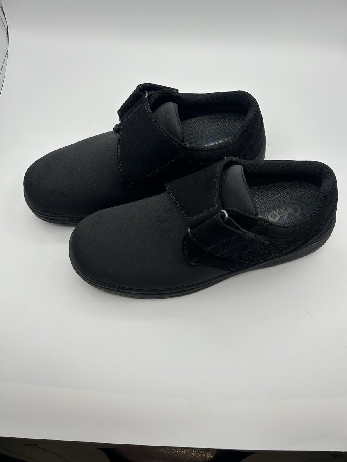 Orthofeet Wichita Black Diabetic Shoes Sz W11D/M11M Hook-and-Loop Closure