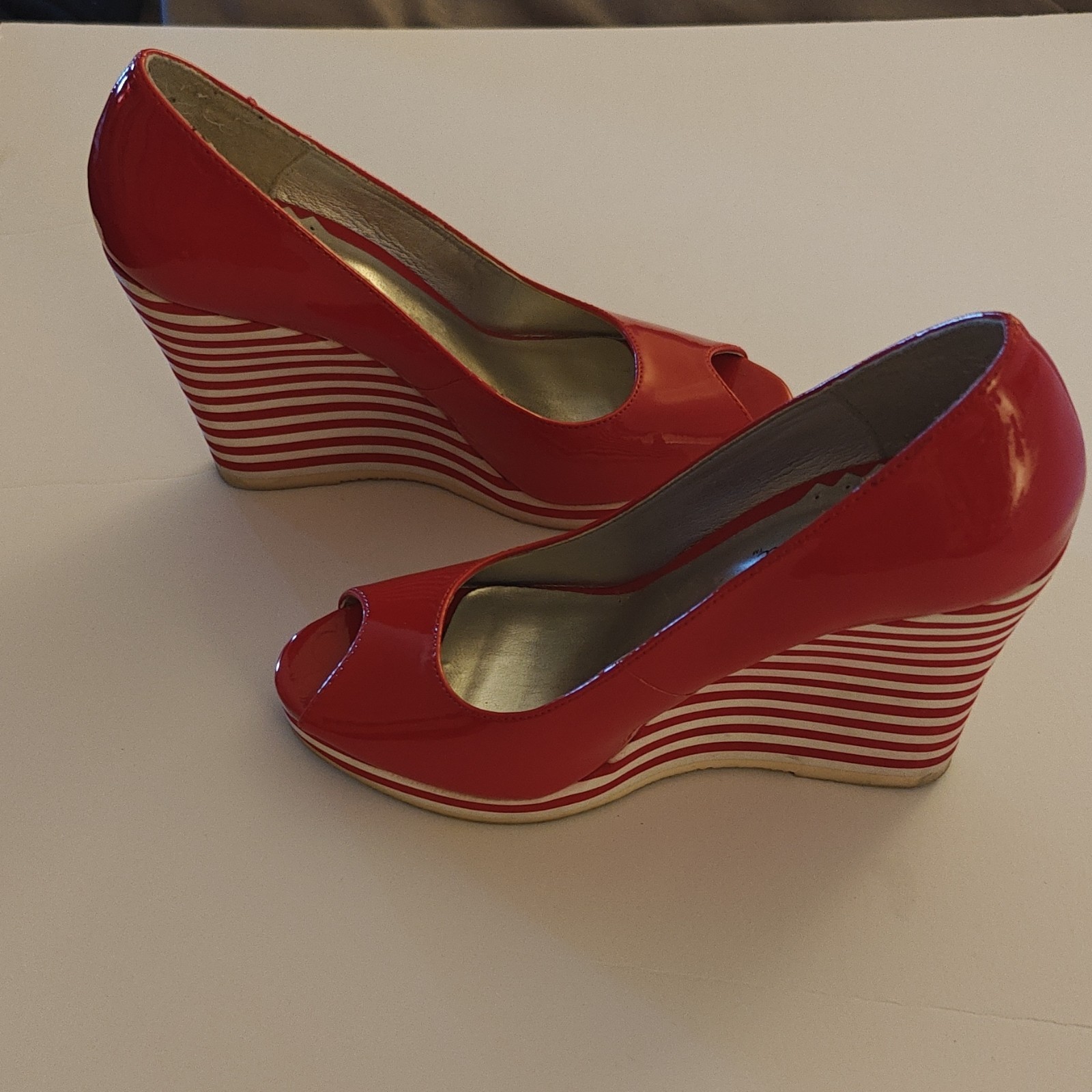 EVA Stripe Wedge Red Size 6