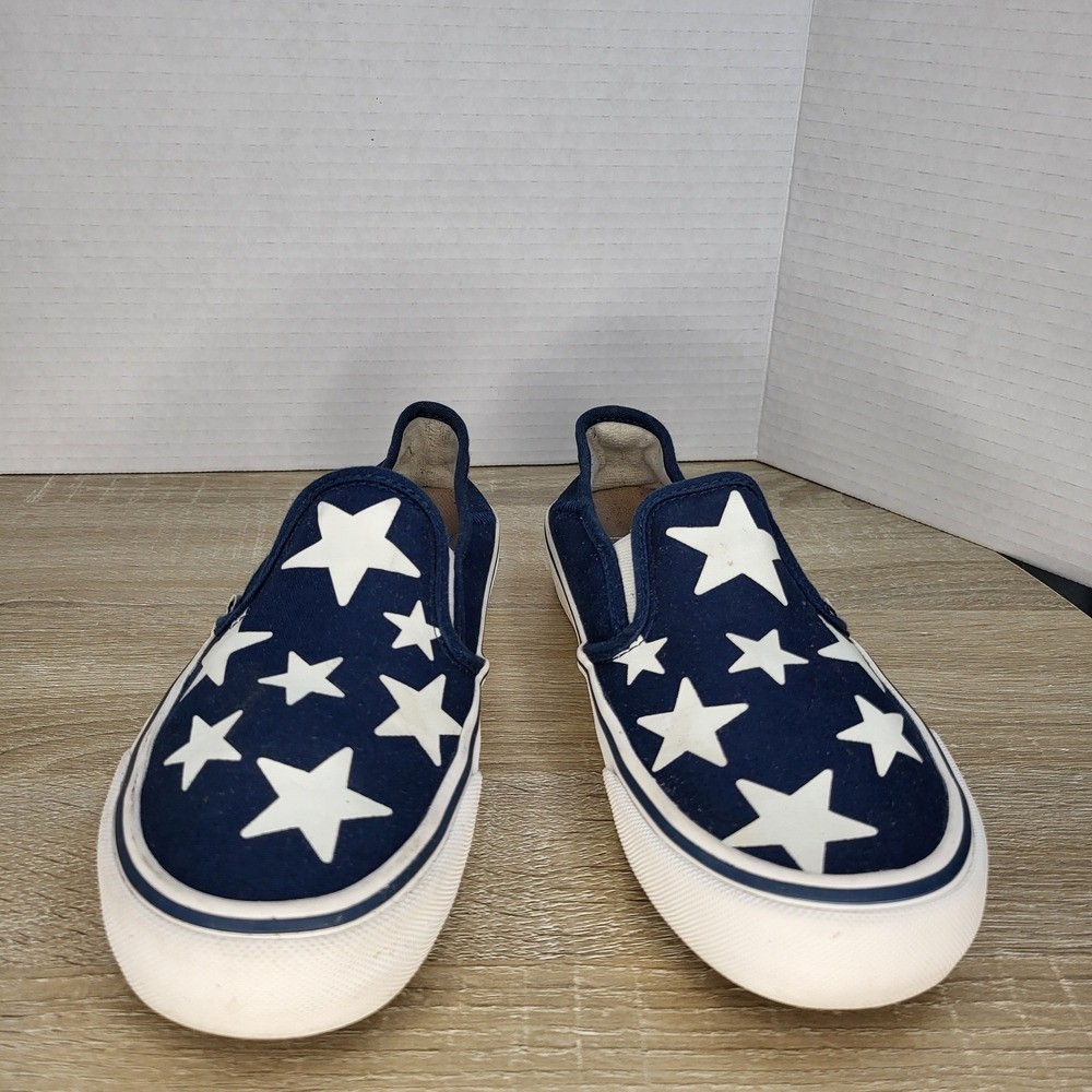 Vans Blue and White Canvas Sneakers with Classic Style Men 5/ Women’s 6.5