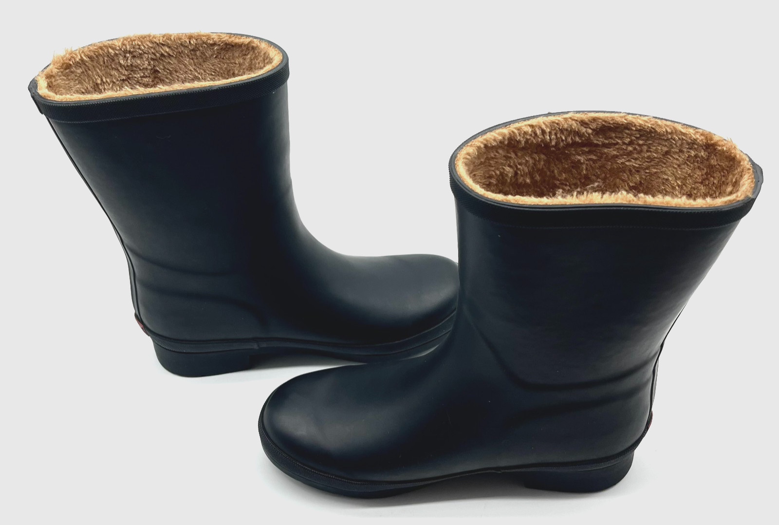 Chooka Women’s Black Delridge Fleece Lined Mid Rain Boots Size 8 No Box
