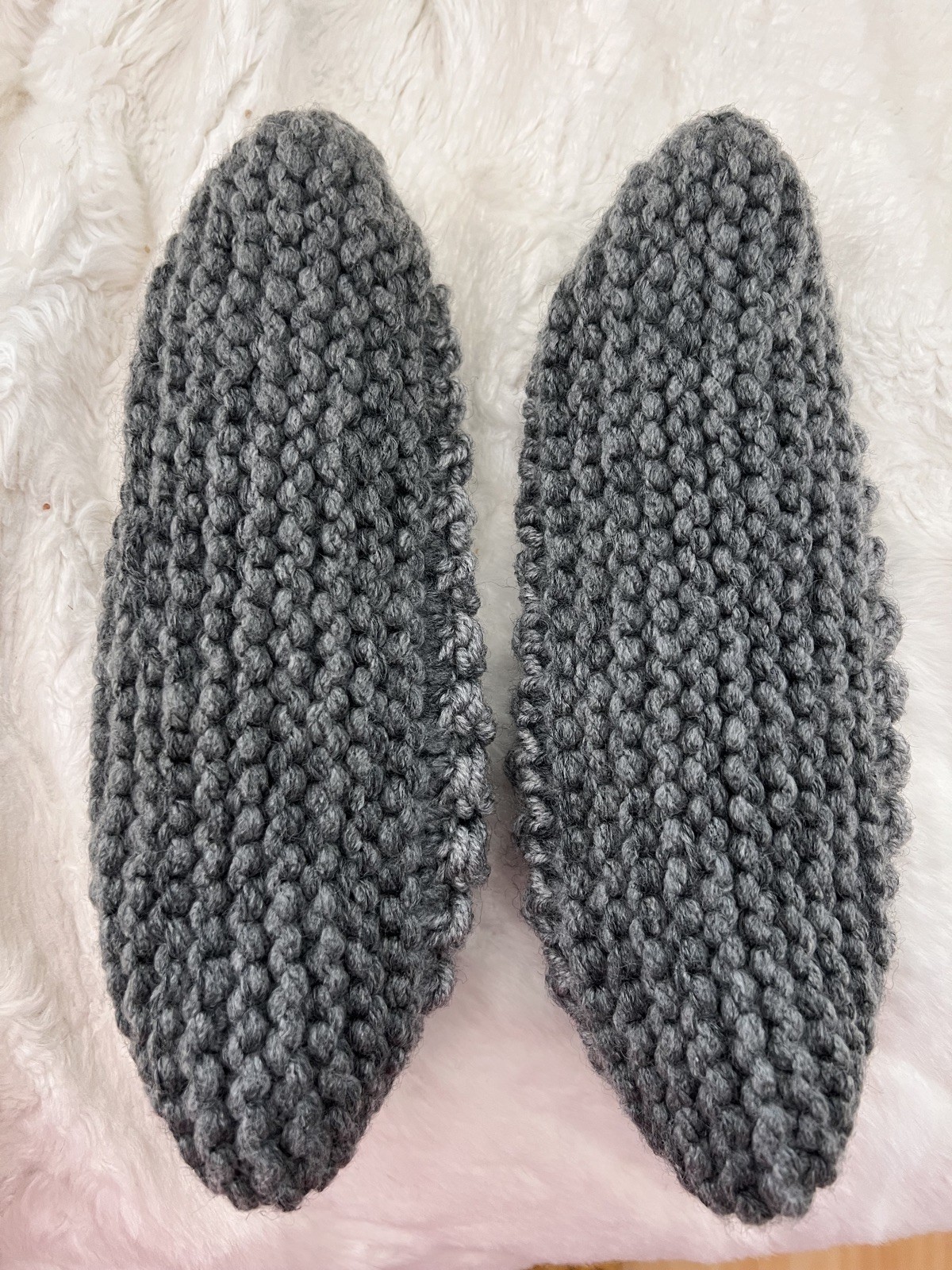 Wool Unisex Comfy Knit Slipper Socks Bedroom House Shoes Hand Knitted