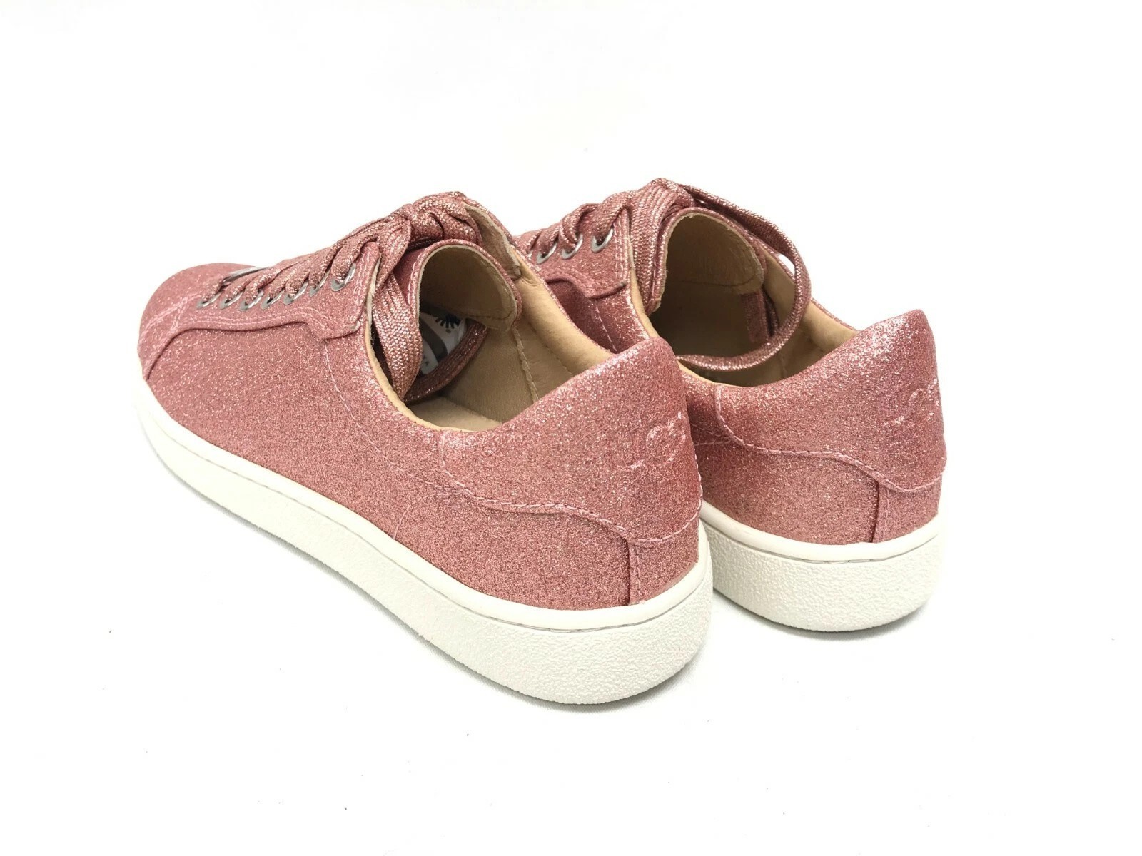 Ugg Australia Milo Glitter Pink Lace Up Sneakers Tennis Shoes 1100213 Size 8