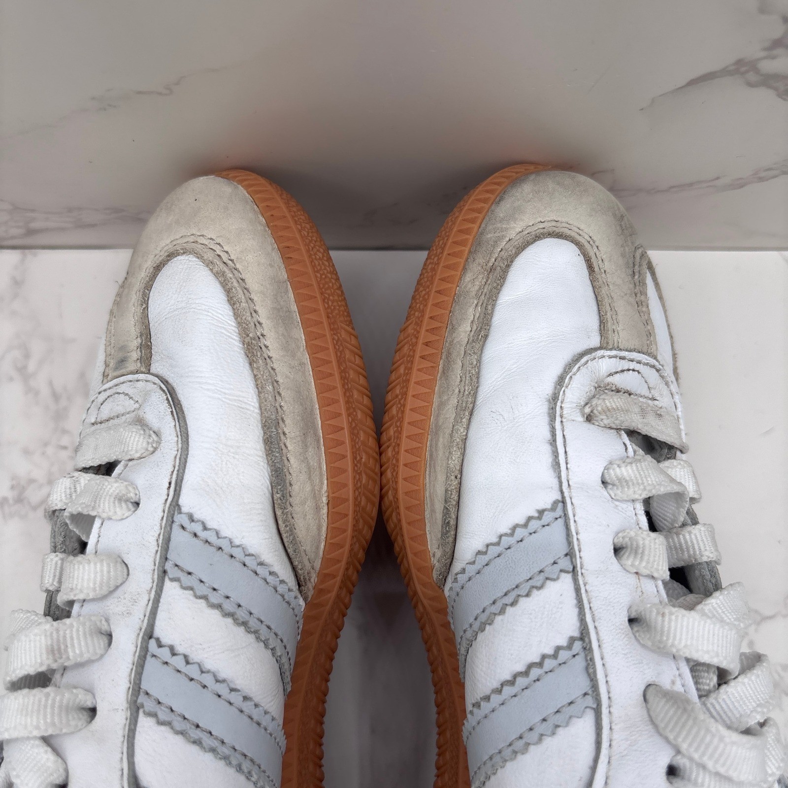 Adidas Samba OG Halo Blue Cloud White Gum Sneakers IE0877 Womens 6 Mens 4.5