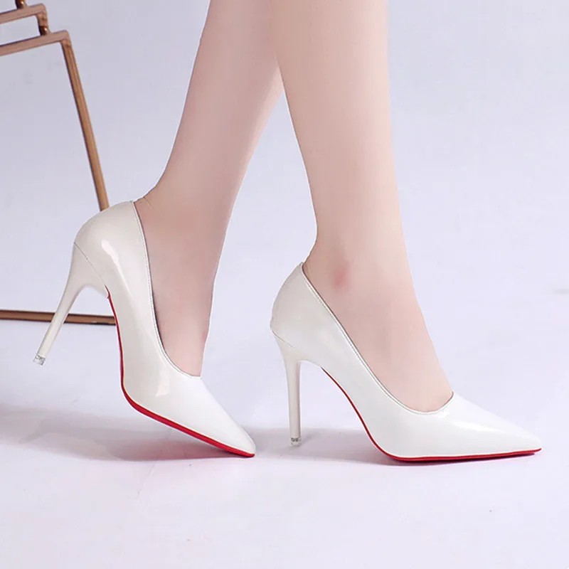Women’s Pointed Toe Patent Leather High Heel Pumps Office Party Dress Shoes
