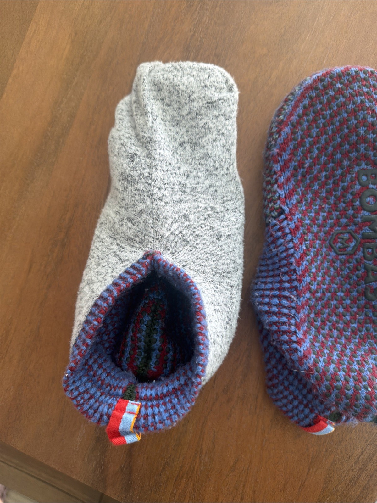 Bombas Gripper Slipper House Shoe Small Red And Blue