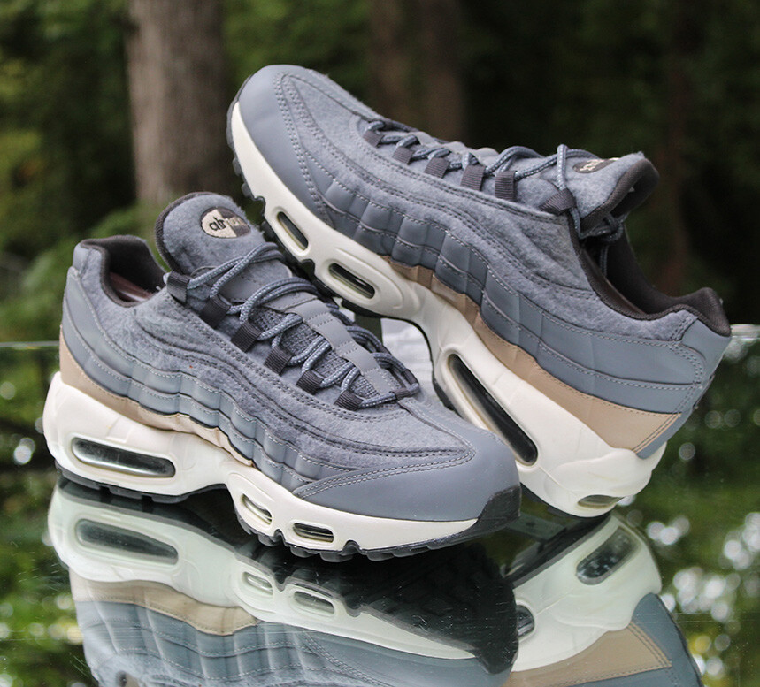 Nike Air Max 95 Premium Wool Men’s Size 8 Cool Grey Mushroom 538416-009