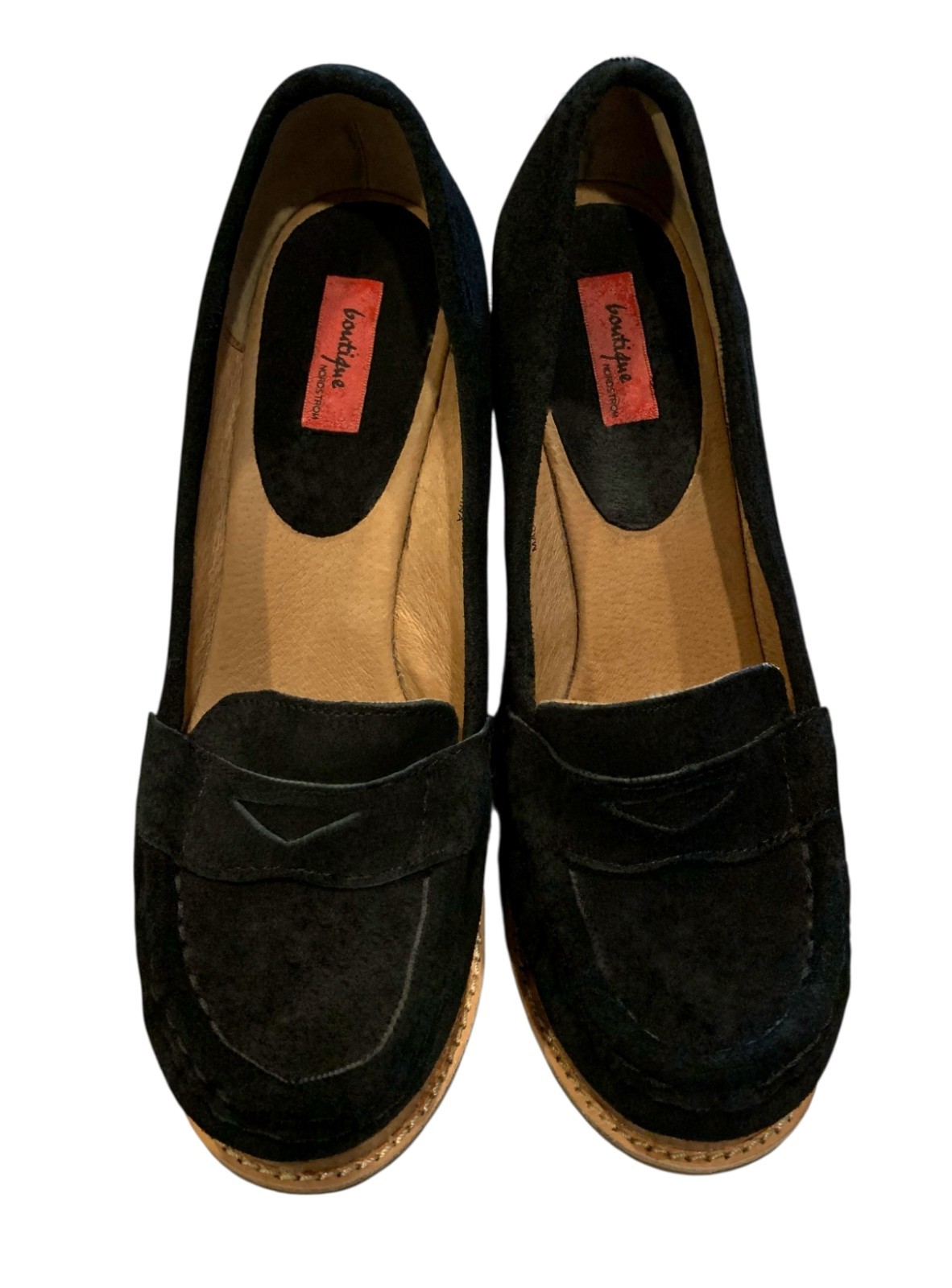 {BOUTIQUE NORDSTROM} Wedges/Heels/Shoes/Pumps Black Suede 4 in ~7-M