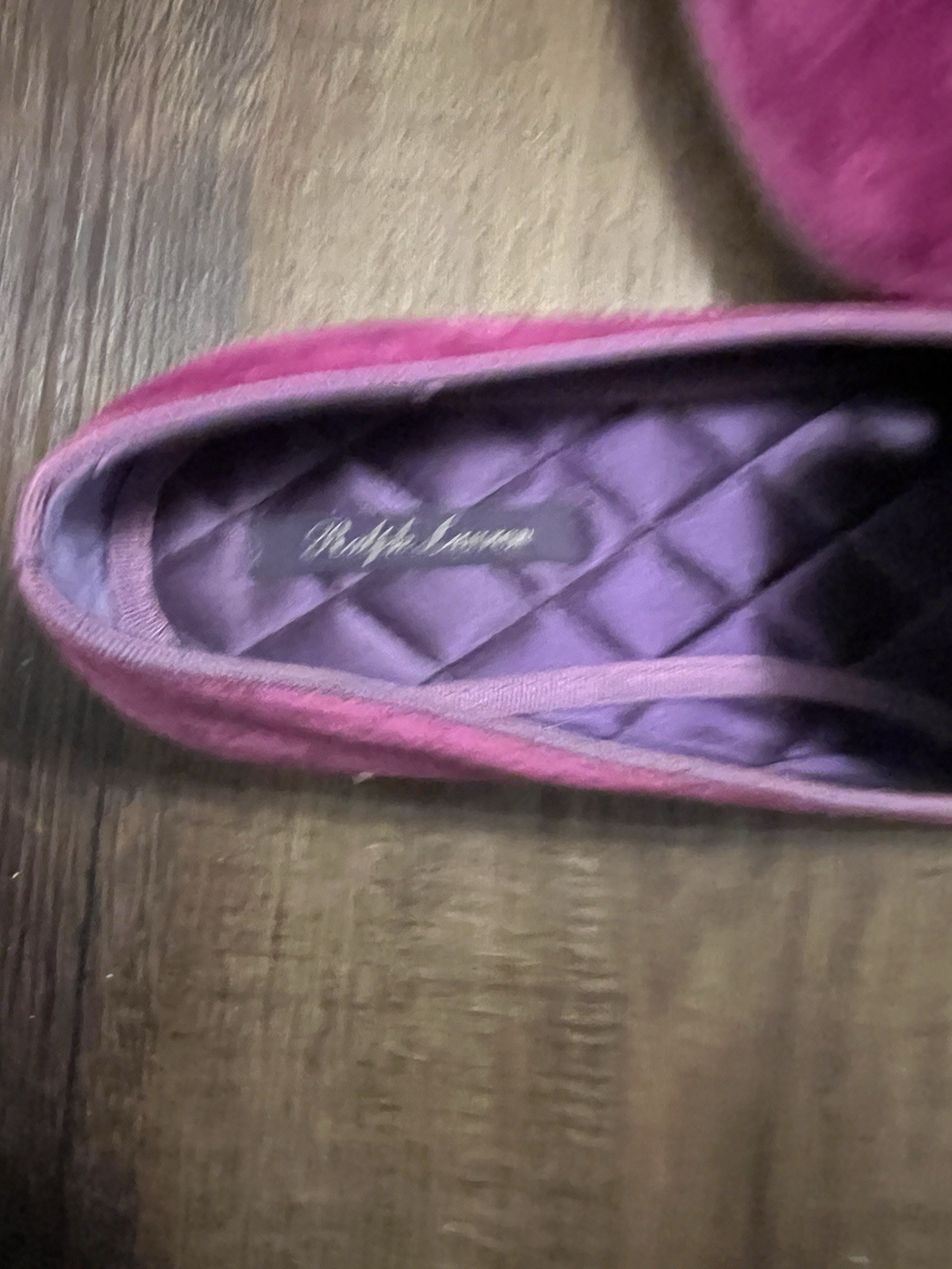 Ralph Lauren Purple Label Alonzo Embroidered Velvet Loafers Slippers-Size 8