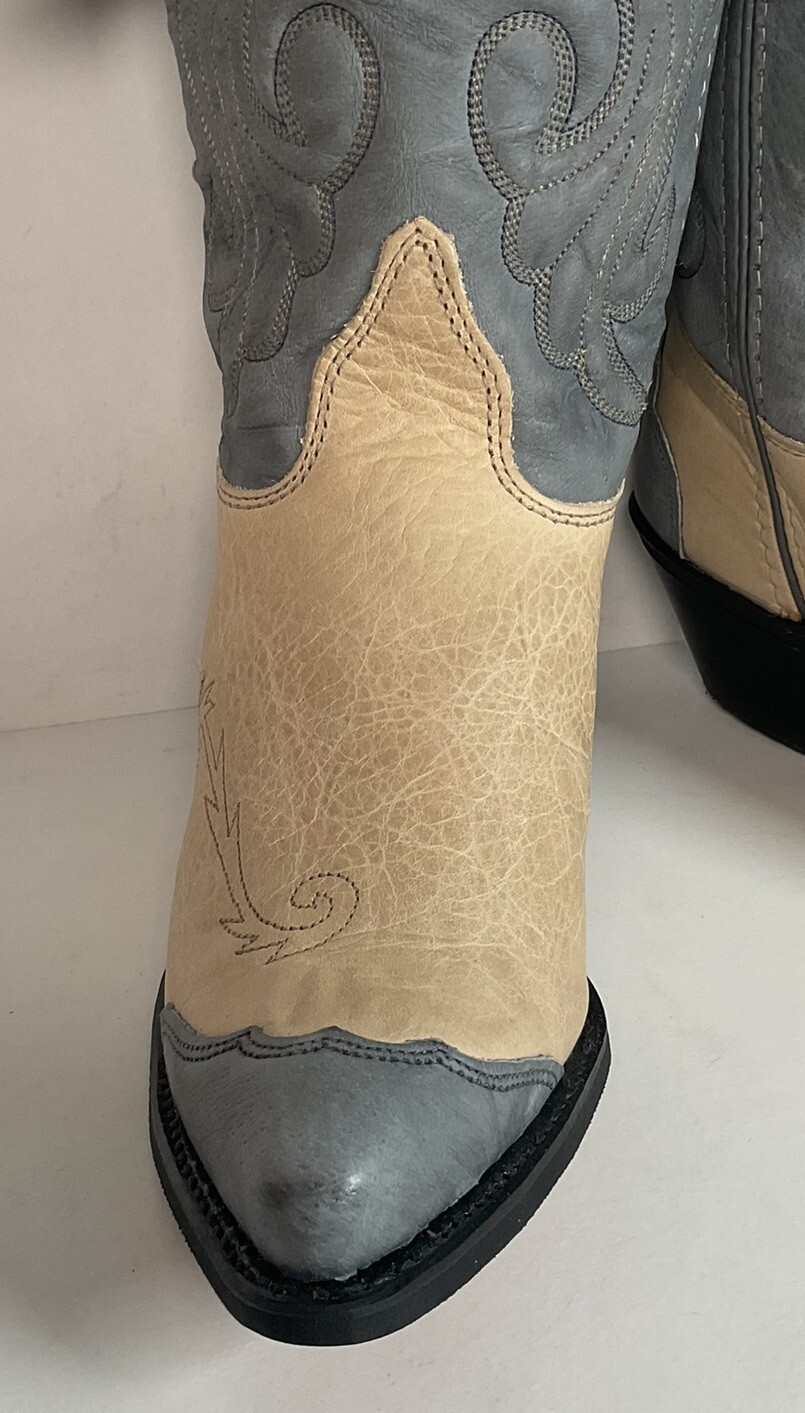 Vintage Wrangler Wingtip Cowgirl Boots | Nubuck Suede | USA Made | Women’s 7.5 M
