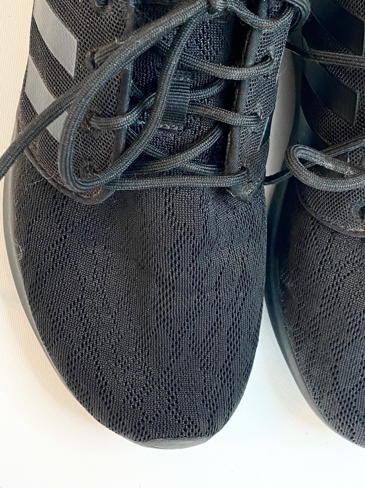 Adidas NEO Memory Foam Black Lace Knit Sneakers Running Walking Shoes Size 9