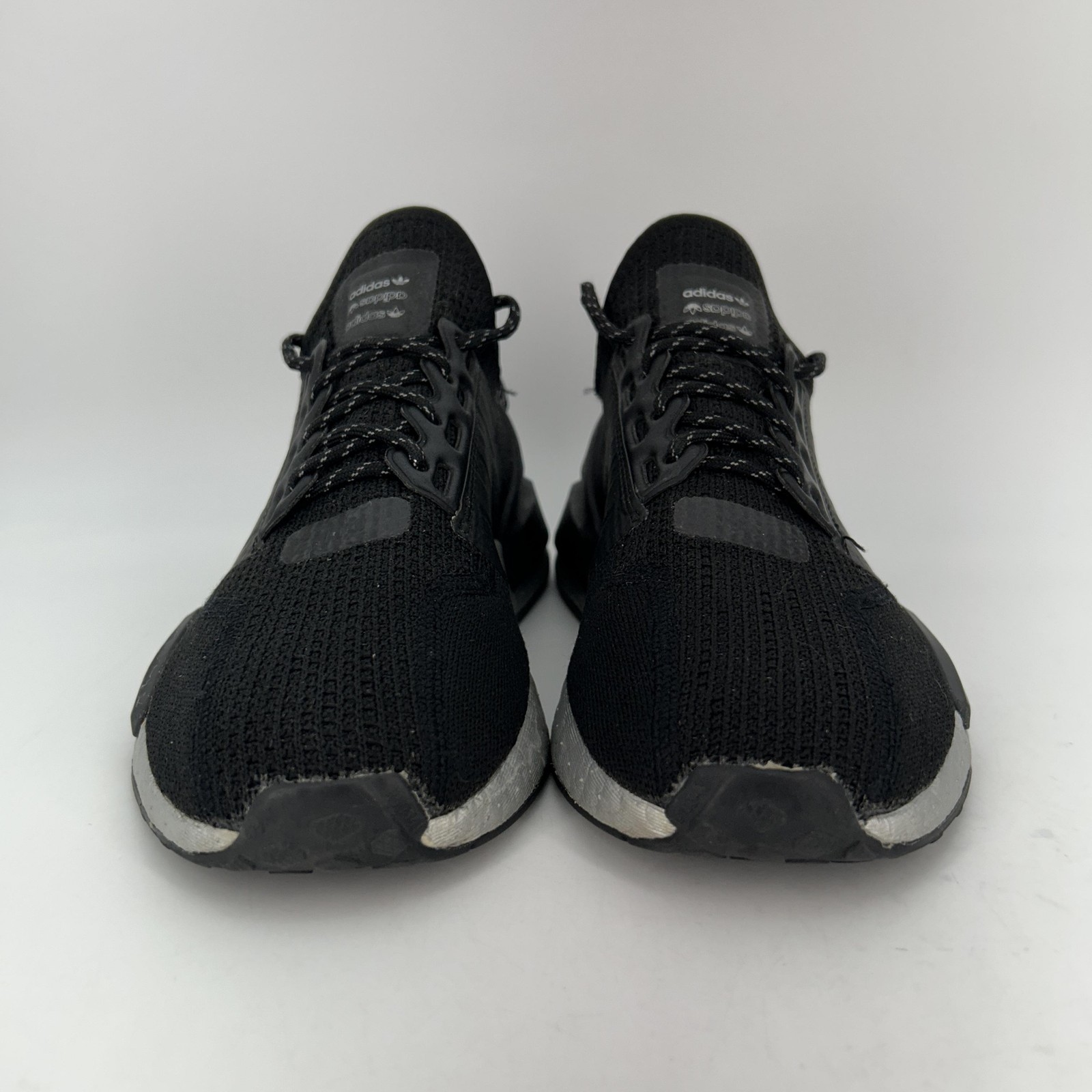 Adidas Shoes Womens Size 7.5 NMD R1 V2 Black Silver Boost Mesh Sneakers FW5449