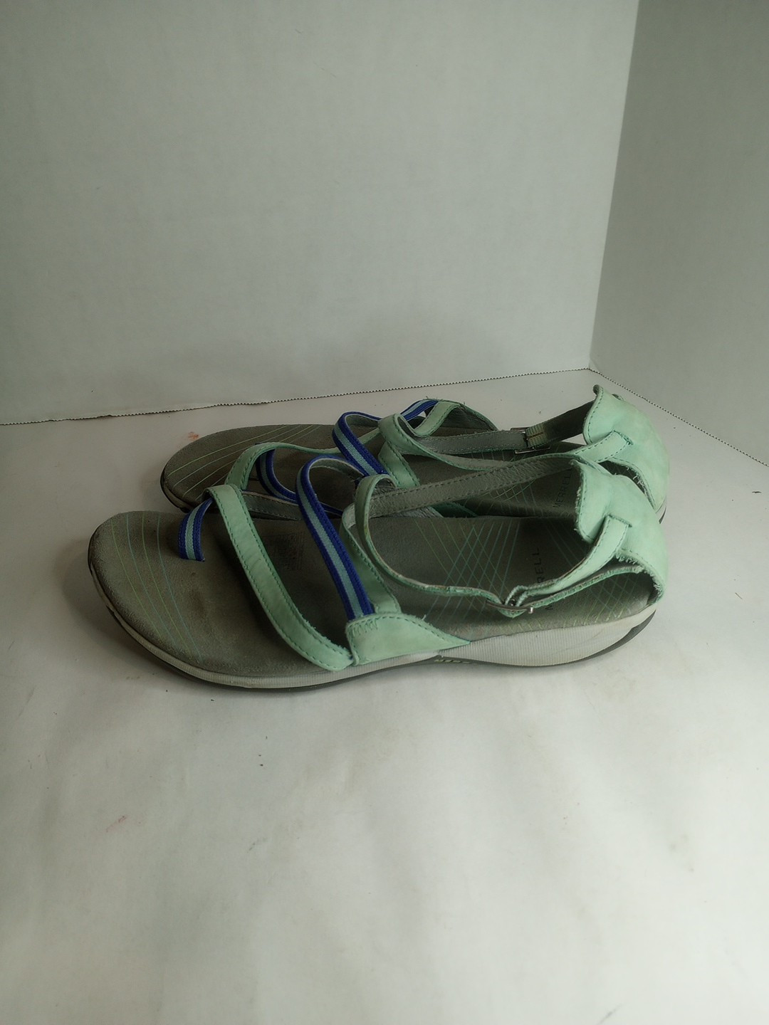 Merrell Lilium/Turquoise Twilight Toe Loop Ankle Strap Sandals Women’s sz 8
