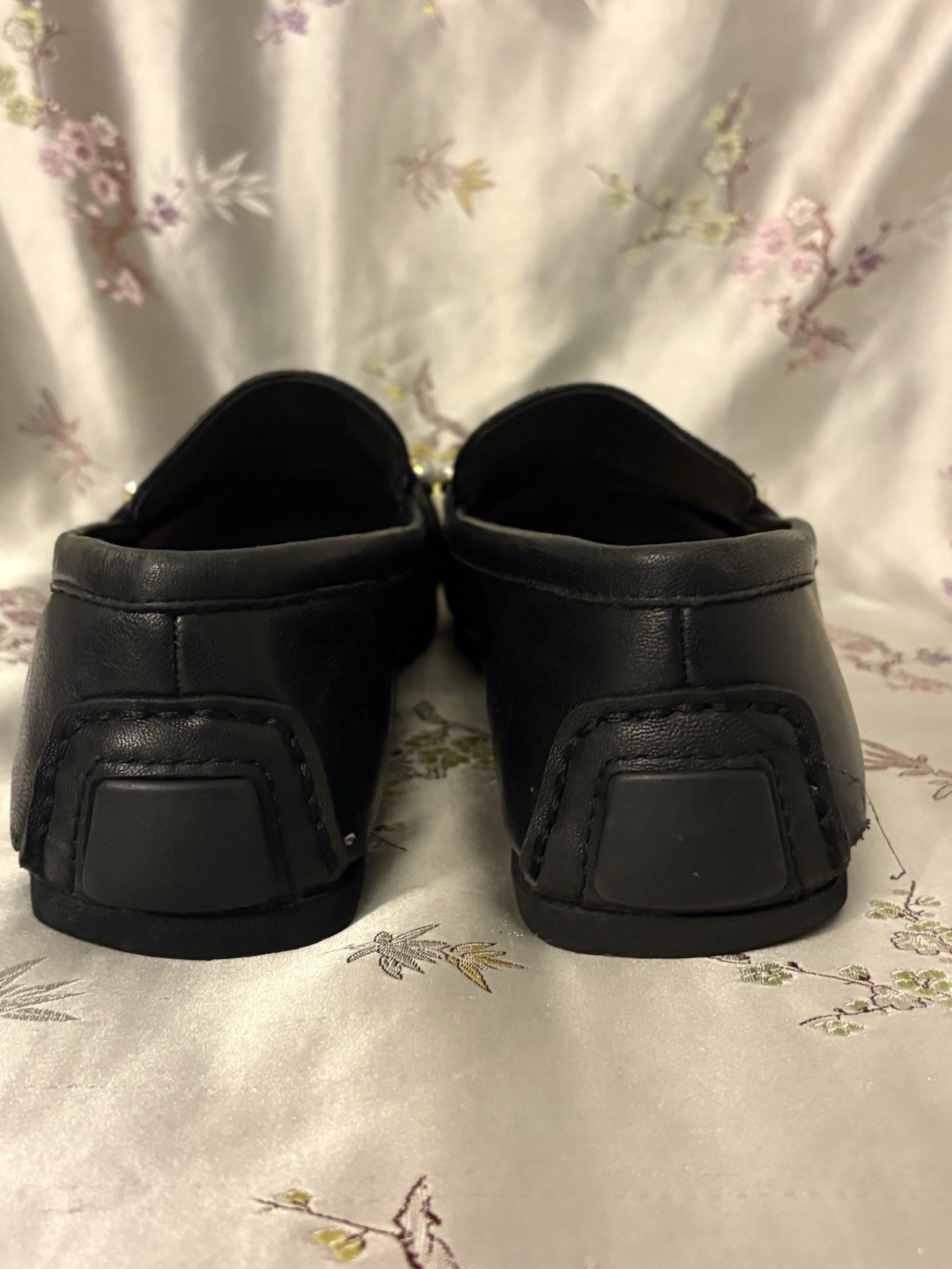 Stuart Weitzman Loafer Black Pearl Leather Loafers EU39 US8.5