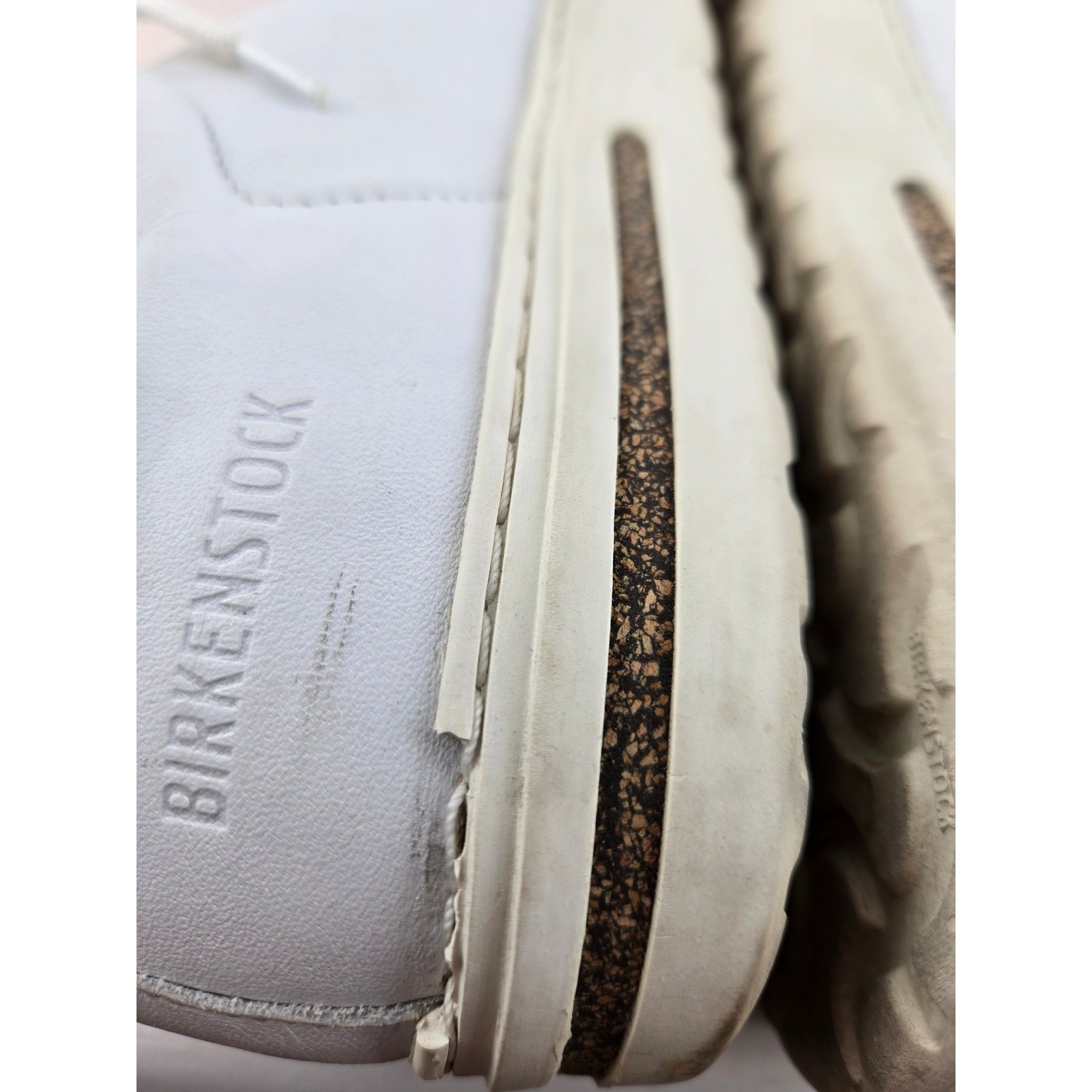 Birkenstock Bend Low White Leather Sneakers Womens EU 40 US 9-9.5 Medium Narrow