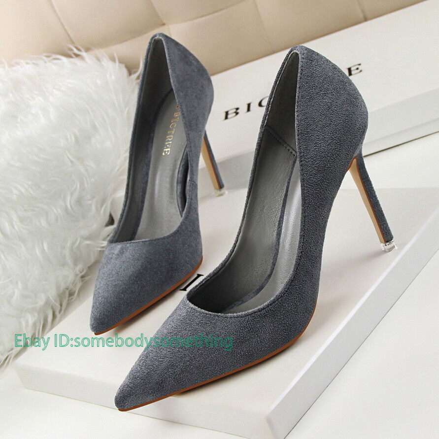 Women’s Pointed Toe Slip on Stiletto High Heeled Classic Party Wedding Pumps