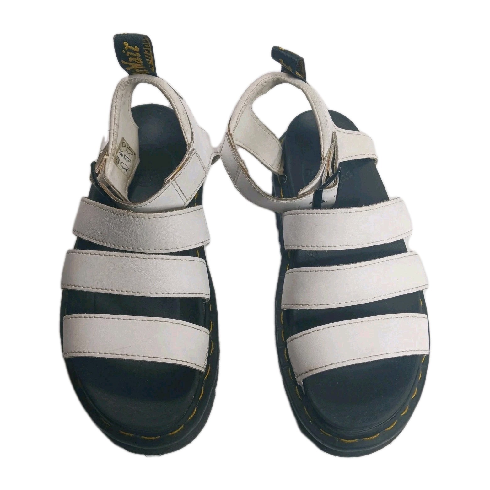 Dr. Martens Blaire Gladiator Sandals Womens Size 7-7.5 US 38 EU White Leather