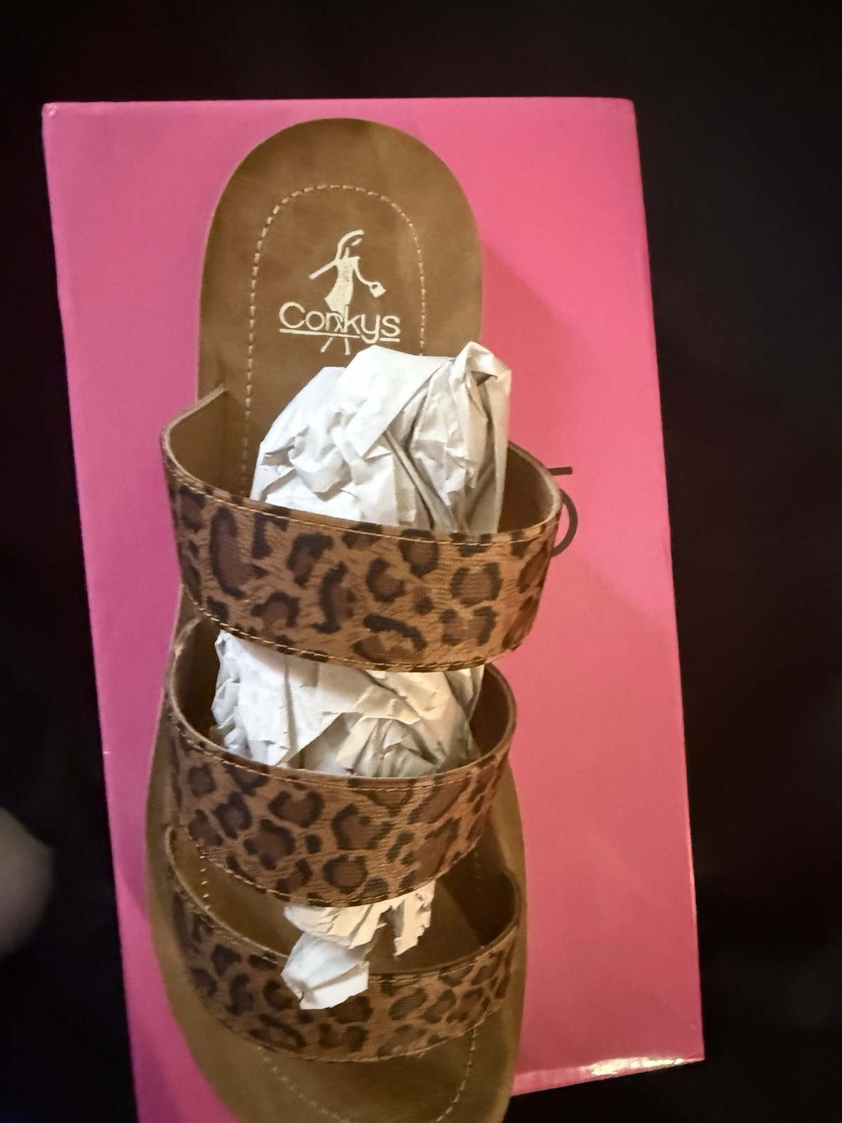 Woman’s sandals Leopard Print SZ12 Fits Like Sz10 RUNS SMALL AND NARROW