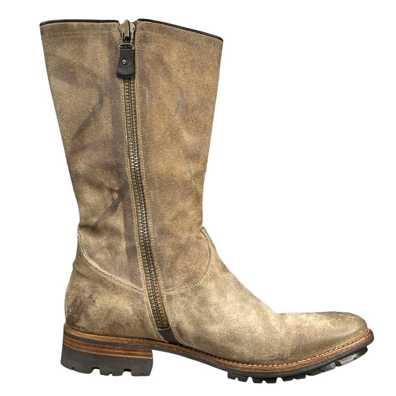 N.D.C. Women’s Handmade Brown Distressed Mid Calf Boot Size 41.5 US 10.5/11