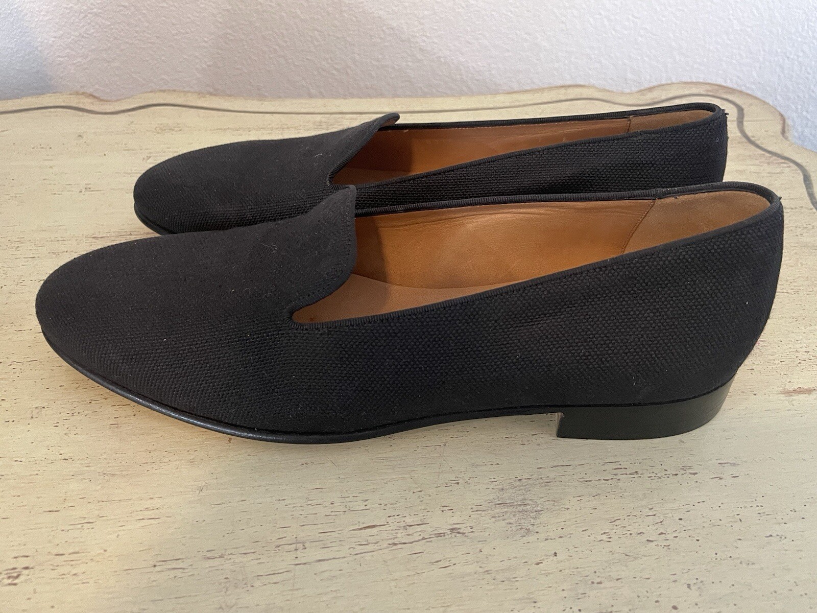 Ralph Lauren Collection Made in Italy Alonzo Smoking Loafer in Black 7 E $695