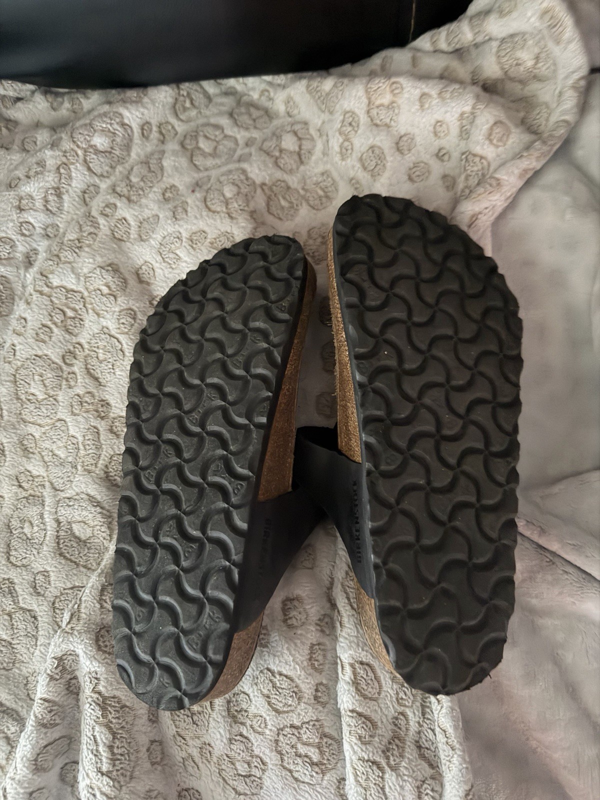 Birkenstock Women’s Black Leather Thong Sandals Adjustable Buckle EU 37