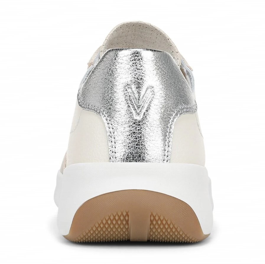 VIONIC Women Uptown Sneaker, Ivory Leather (NEW)