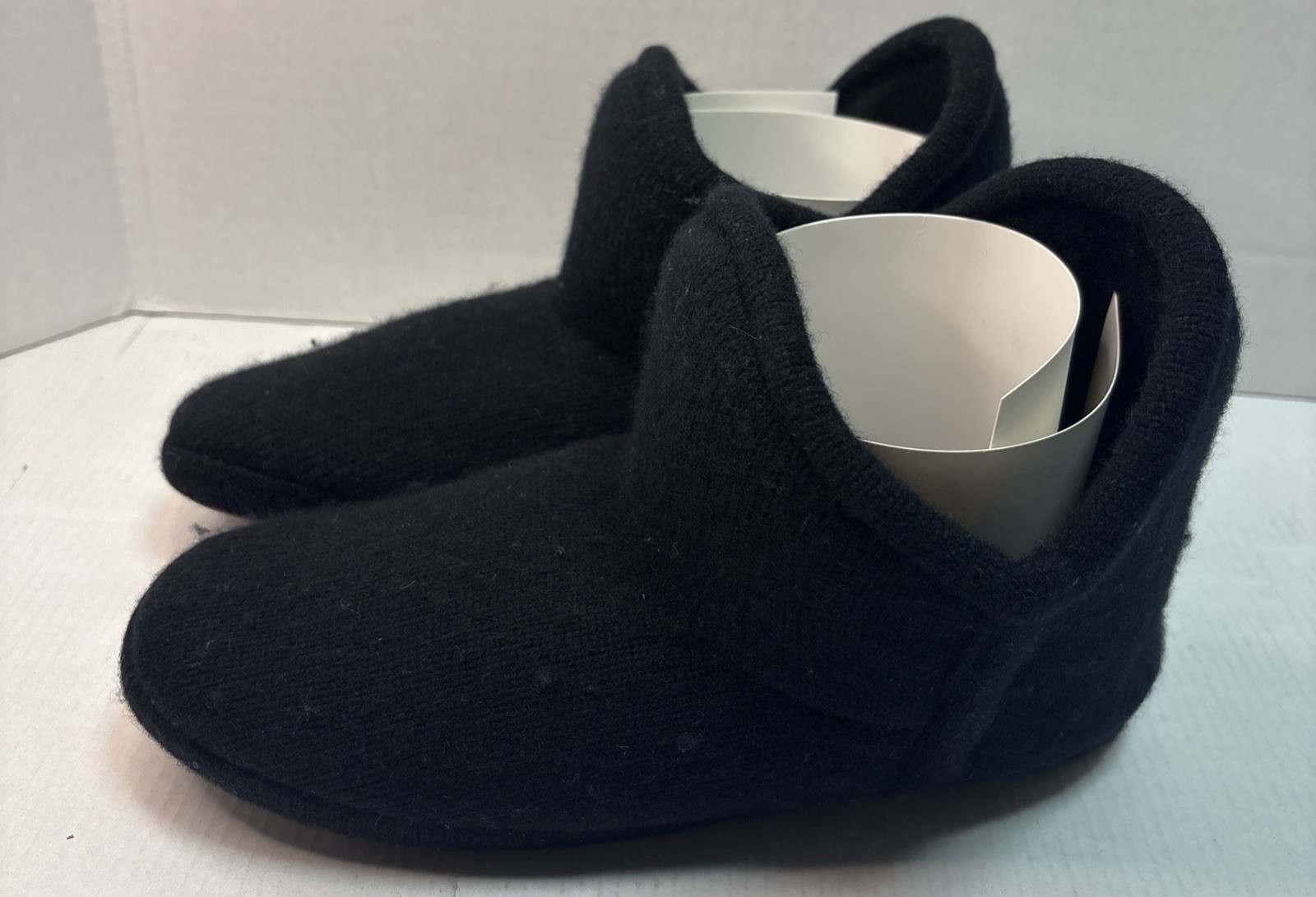 NEW Naked Cashmere Black Bootie Slippers Womens Size Medium w Bag NakedCashmere