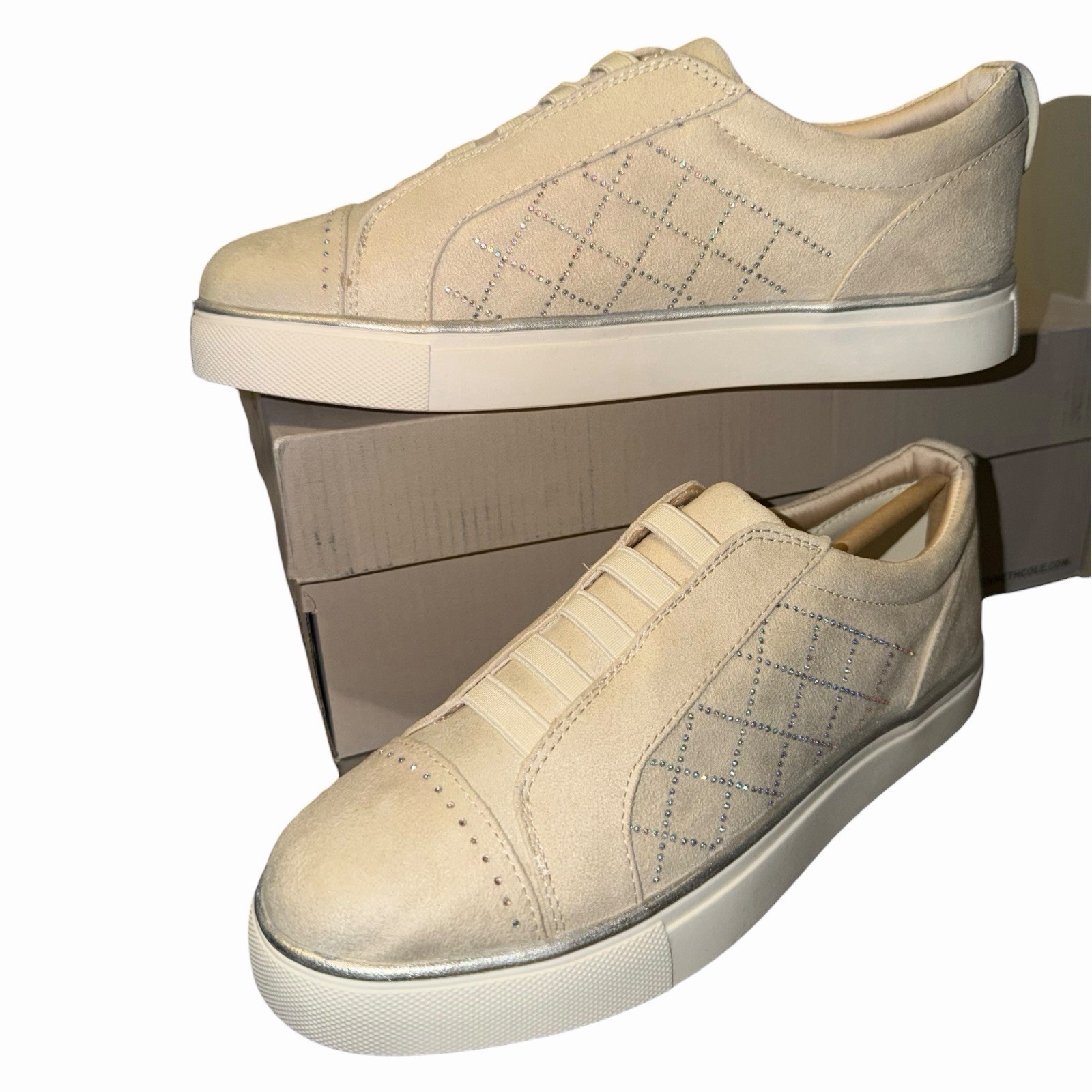 KENNETH COLE ☆ Bonnie Quilt Slip-on Micro Suede Sneakers ☆ Size 6.5 ☆ NEW in Box