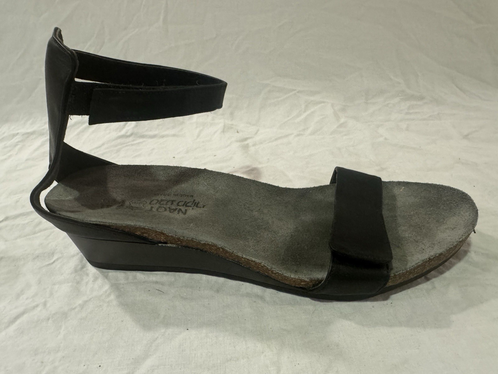 Naot Mermaid Sandals Black Leather Size 41 / 10 Adjustable Straps