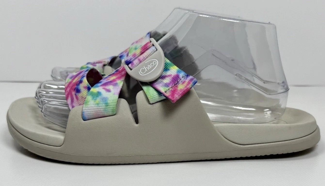 Chaco Women 9 Chillos Adjustable Slide Sandal Light Tie Dye Outdoor Beach Pool